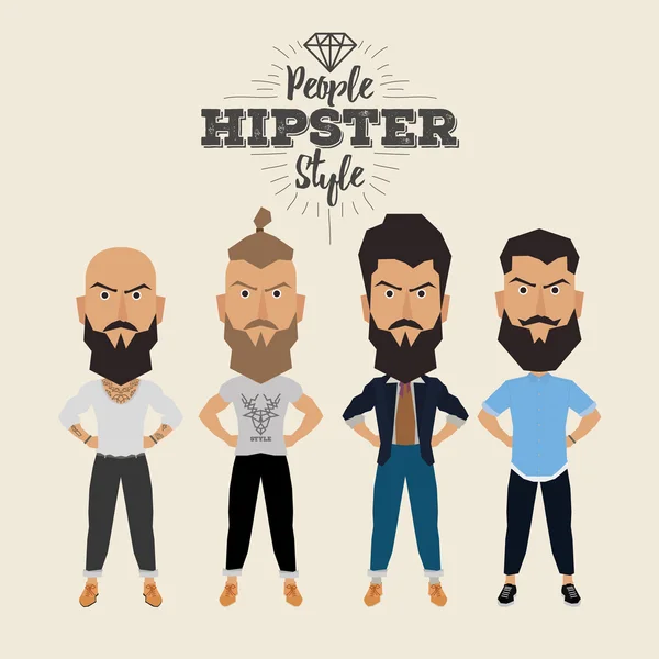 Ein Vektor-Hipster — Stockvektor