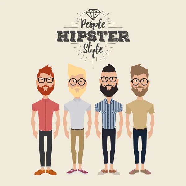 Ein Vektor-Hipster — Stockvektor