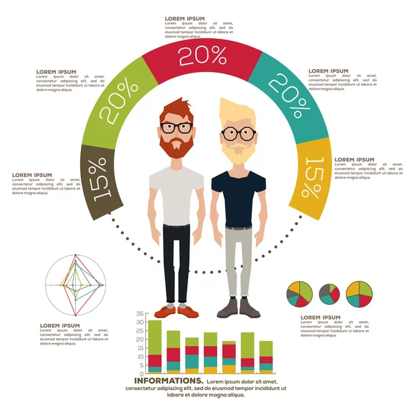 A Men infographic — Stock Vector