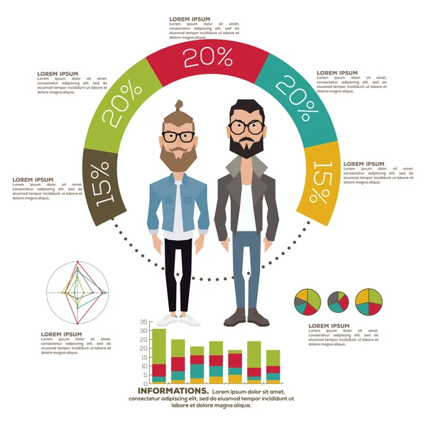 A Men infographic — Stock Vector