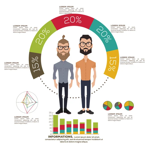 A Men infographic — Stock Vector