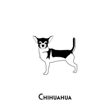 İzole köpek siluet