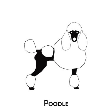 İzole köpek siluet