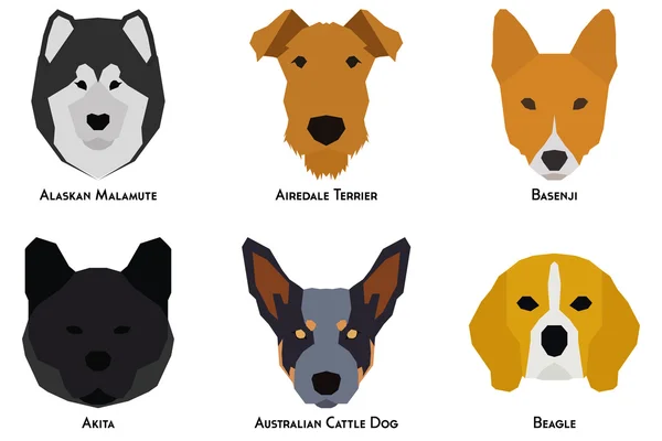 Conjunto de perros — Stockvector