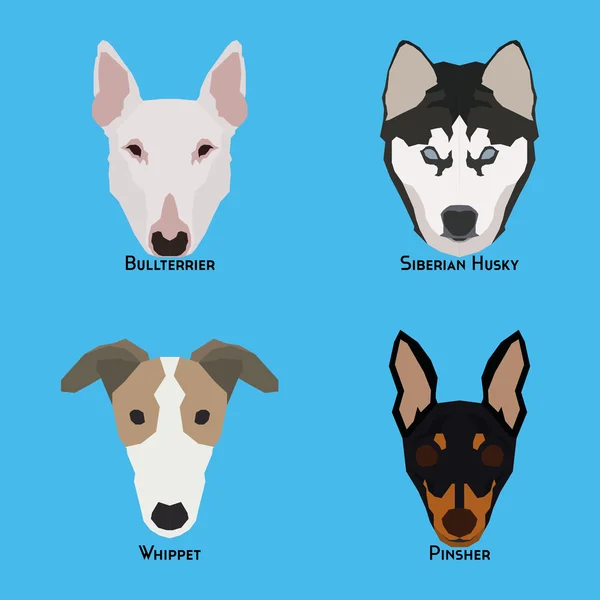 Juego de perros — Vector de stock