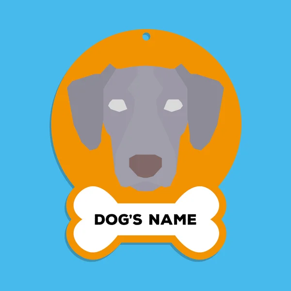 Étiquette isolée pour chien — Image vectorielle
