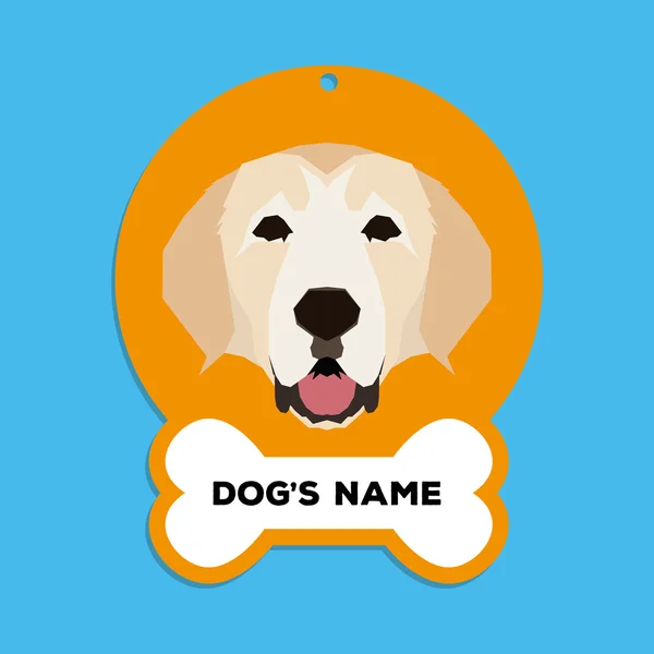 Isolated dog tag — Stock Vector