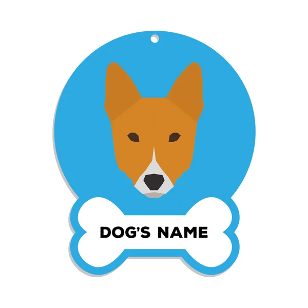 Isolated dog tag — Stock Vector