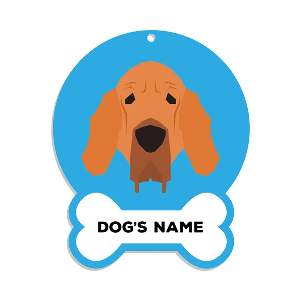 Izolované dog tag — Stockový vektor