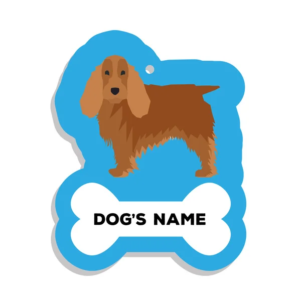 Isolated dog tag — Stock Vector