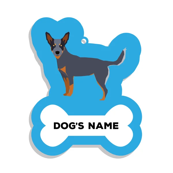 Étiquette isolée pour chien — Image vectorielle