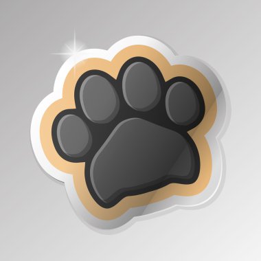 Köpek pençe, illüstrasyon vektör