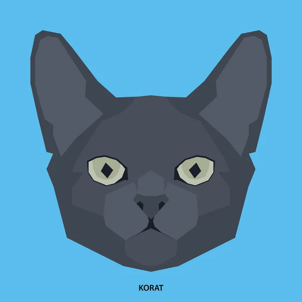 Kattenras, vectorillustratie — Stockvector