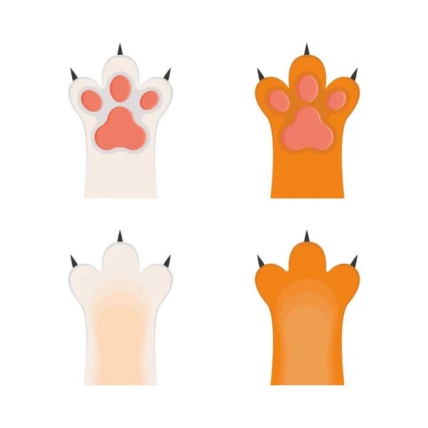 Cat paws, vector illustration — Stock Vector