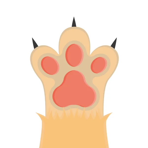 Cat paw, vector illustration — Stock Vector