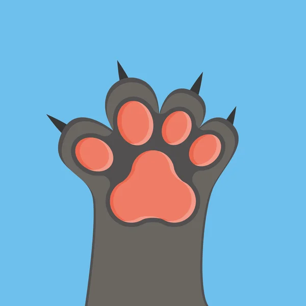 Gato pata, ilustración vectorial — Vector de stock