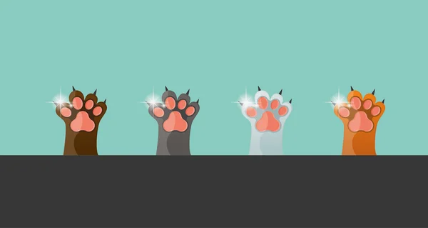 Łapy kota, ilustracji wektorowych — Wektor stockowy