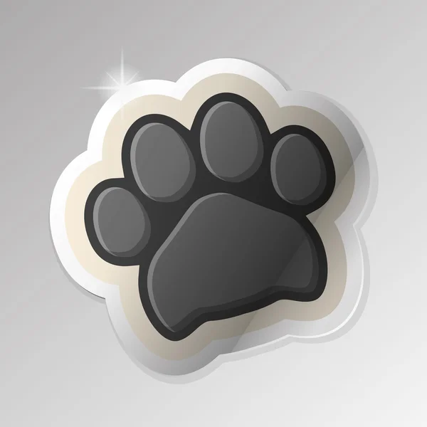 Dog paw, vector illustration — Stock Vector