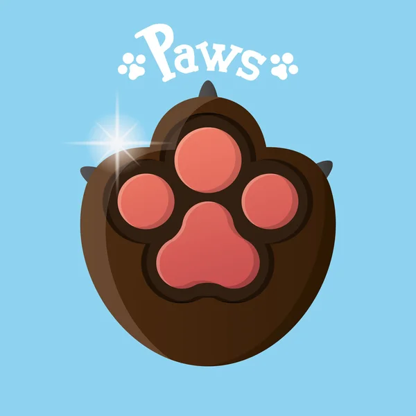 Pata de perro, ilustración vectorial — Vector de stock