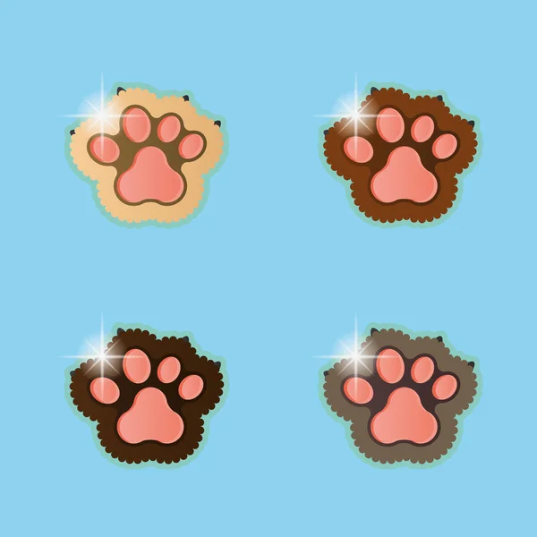 Pattes de chien, illustration vectorielle — Image vectorielle