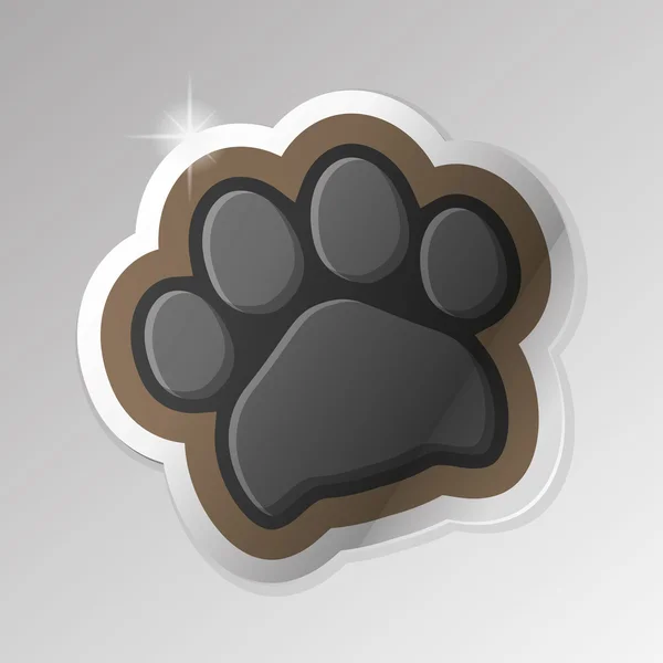 Dog paw, vector illustration — Stock Vector