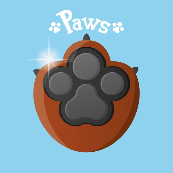 Dog paw, vector illustration — Stock Vector