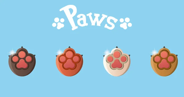 Dog paws, vector illustration — Stock Vector