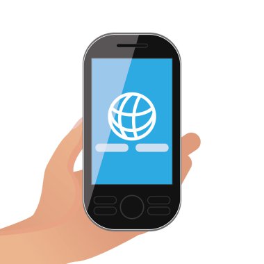 İzole cep telefonu simgesi