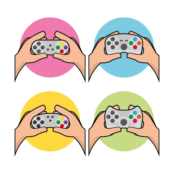 Set of joysticks — Stock Vector