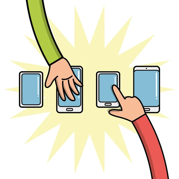 Mobilní telefon a tablet — Stockový vektor