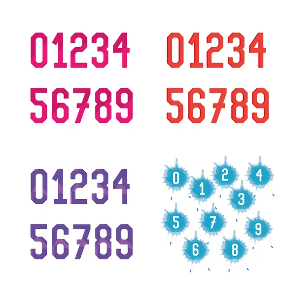 Set tipografico di numeri — Vettoriale Stock