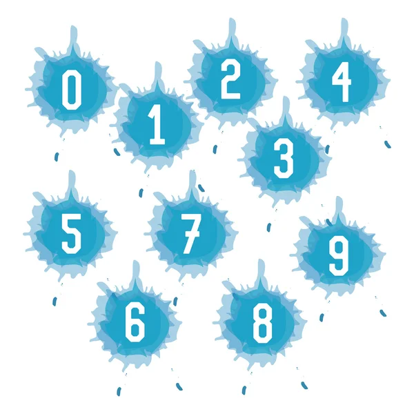 Typografische verzameling van getallen — Stockvector