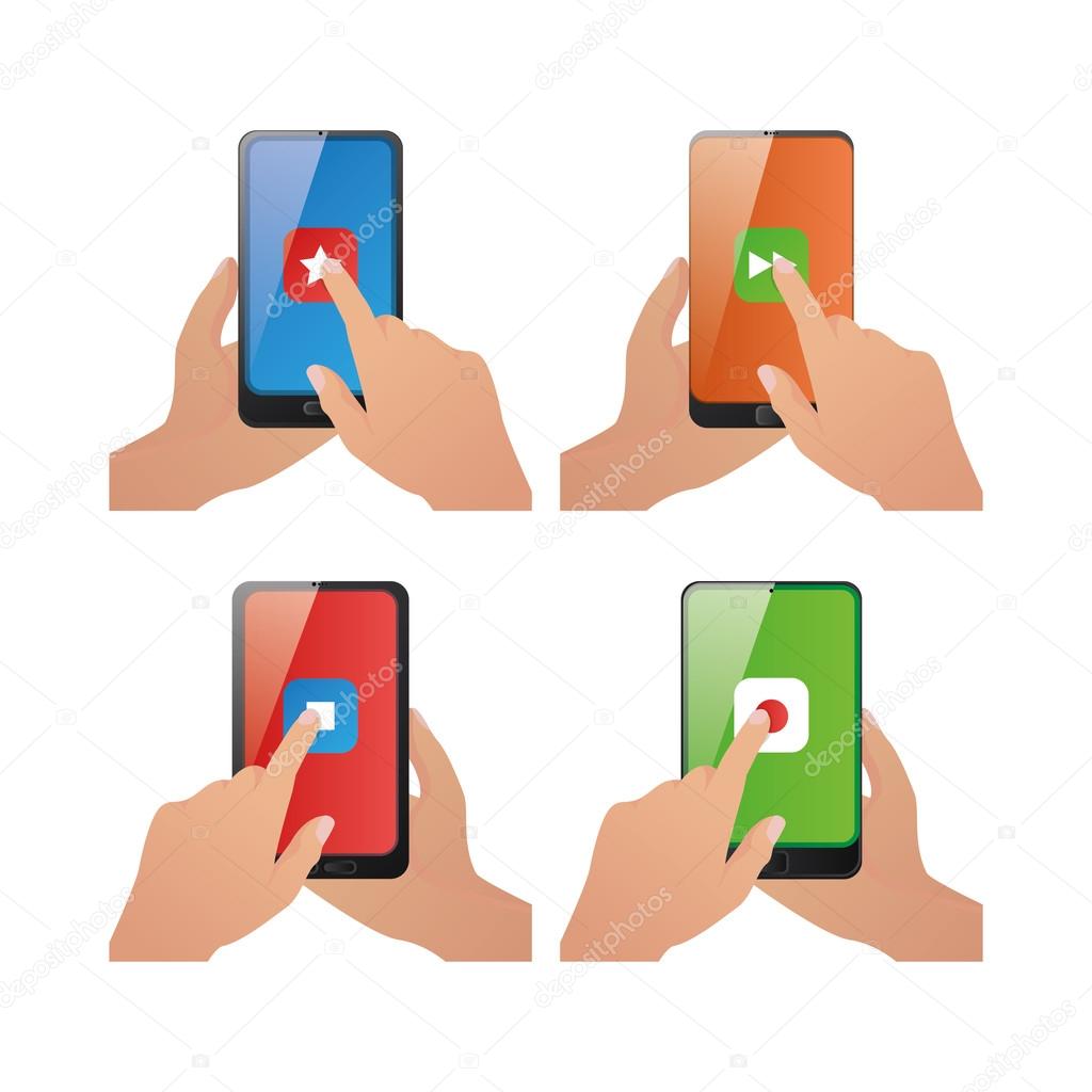 Set of cellphones