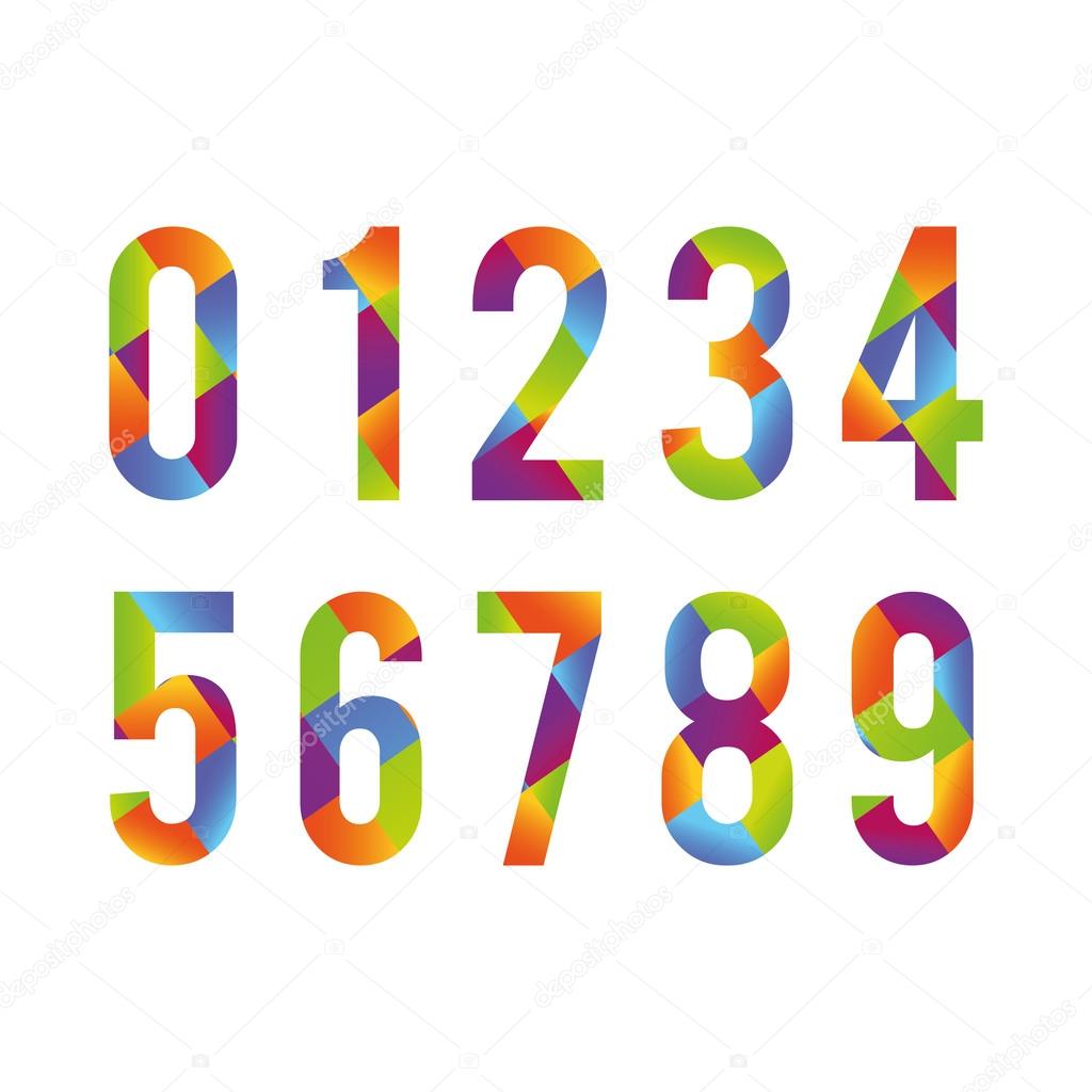 Typographical set of numbers