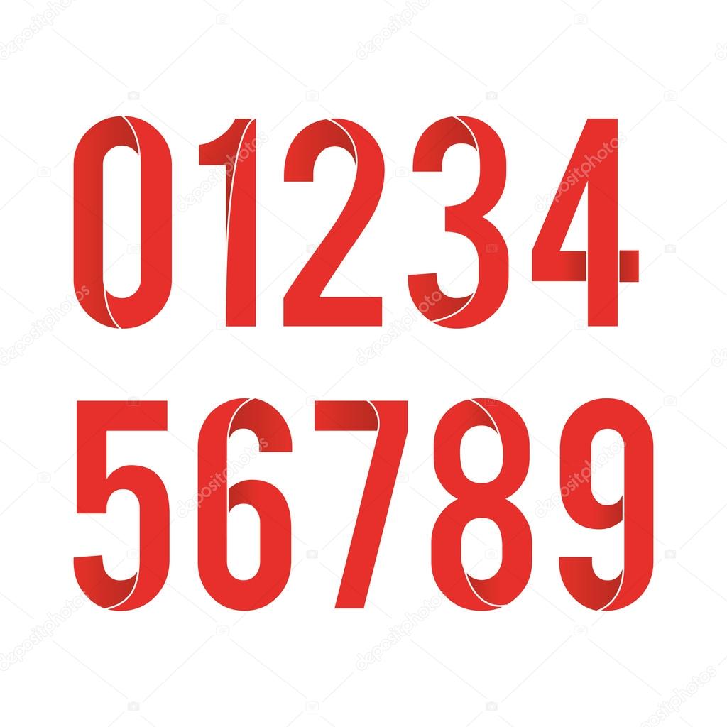 Typographical set of numbers