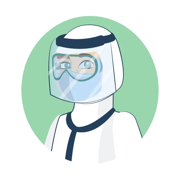 Médico isolado usando uma máscara facial — Vetor de Stock