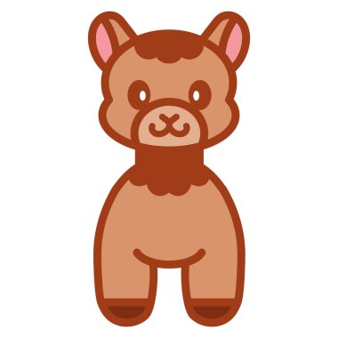 İzole edilmiş alpaka simgesi