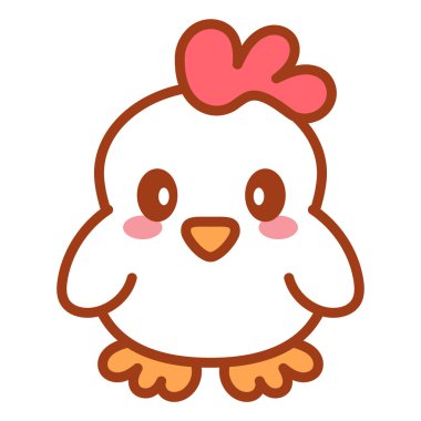 İzole edilmiş tavuk simgesi