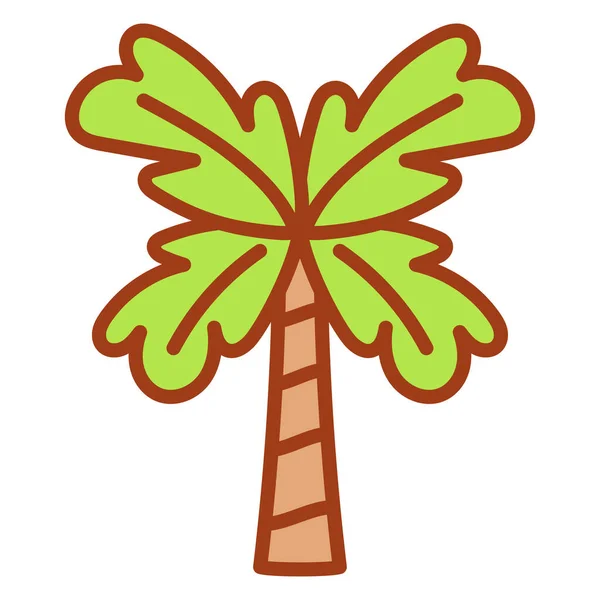 Icono de palmera aislada — Vector de stock