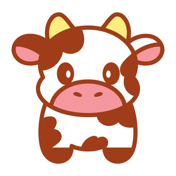 Icono de vaca aislada — Archivo Imágenes Vectoriales