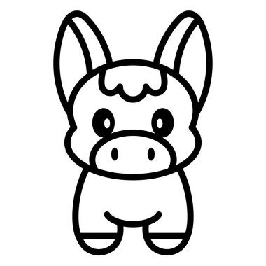 İzole edilmiş eşek simgesi