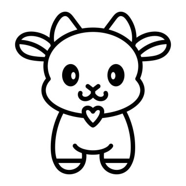 İzole edilmiş keçi simgesi