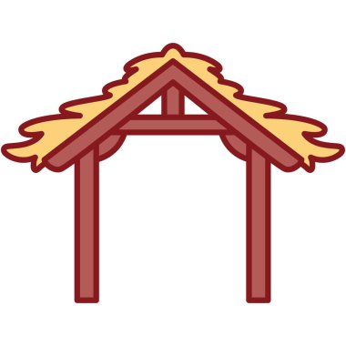 İzole edilmiş saman kulübesi