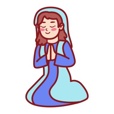 İzole edilmiş Bakire Meryem simgesi