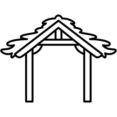 İzole edilmiş saman kulübesi