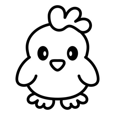 İzole edilmiş tavuk simgesi