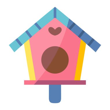 Kuş simgesi için izole edilmiş ev