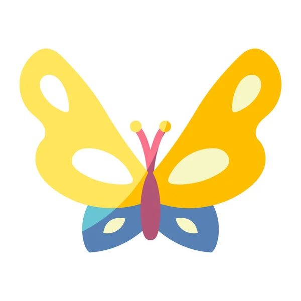 İzole edilmiş kelebek simgesi — Stok Vektör