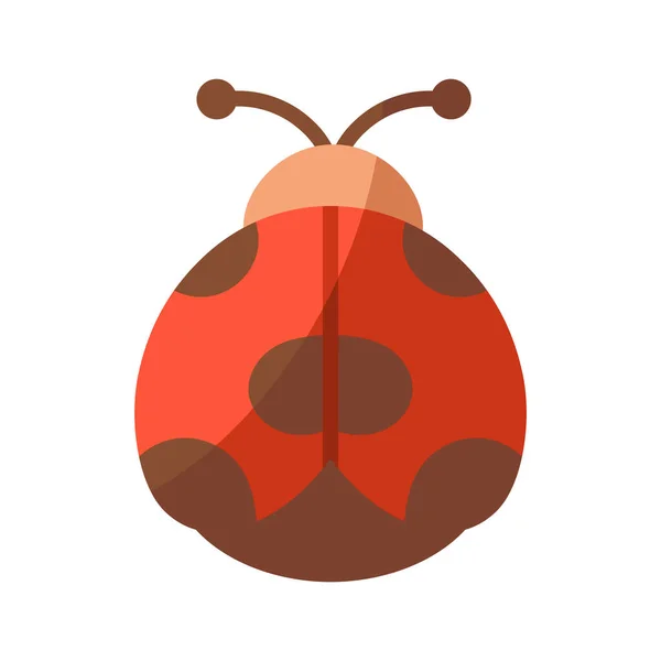 Icono de mariquita aislado — Vector de stock