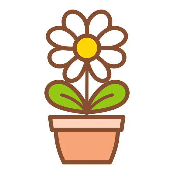 Icono de flor aislada — Vector de stock